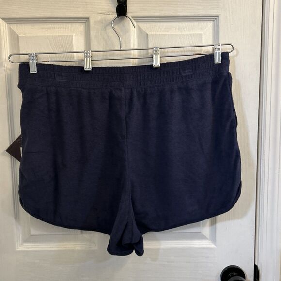 Ava & Viv Womens Plus 1X Navy Terrycloth Pull-On Shorts Stretch NWT Soft - Picture 10 of 16